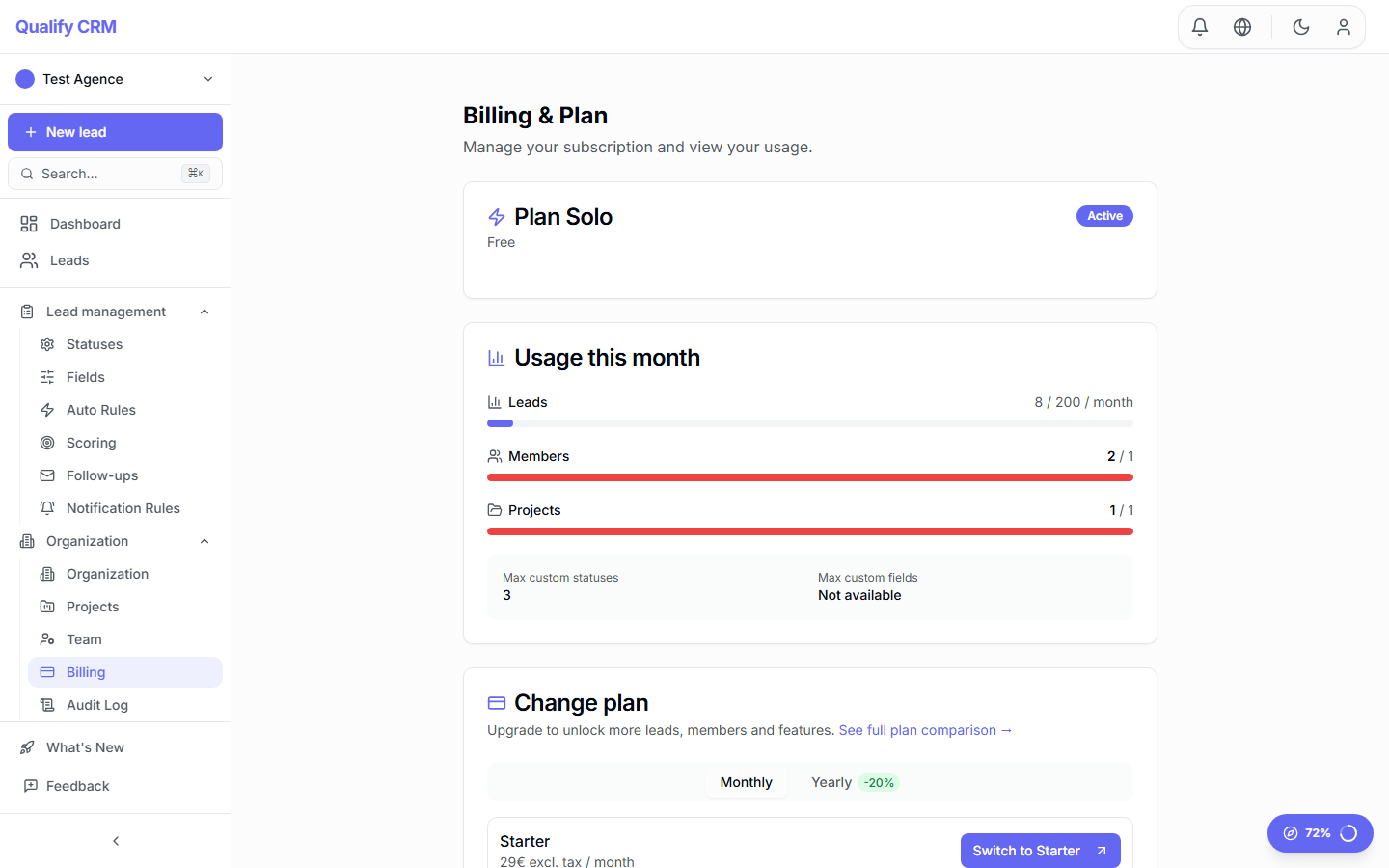Billing and invoicing interface